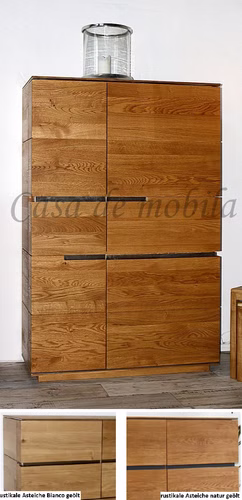 Highboard 98x149x42cm ACERRO rustikale Asteiche massiv natur geölt Highboard 98x149x42cm ACERRO rustikale Asteiche massiv natur geölt