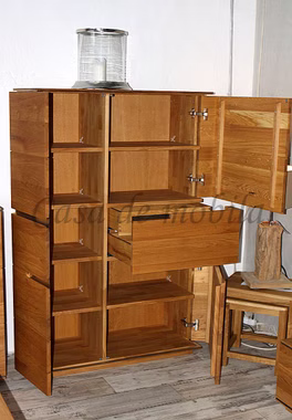 Highboard 98x149x42cm ACERRO rustikale Asteiche massiv natur geölt Highboard 98x149x42cm ACERRO rustikale Asteiche massiv natur geölt