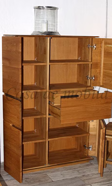 Highboard 98x149x42cm ACERRO rustikale Asteiche massiv natur geölt Highboard 98x149x42cm ACERRO rustikale Asteiche massiv natur geölt