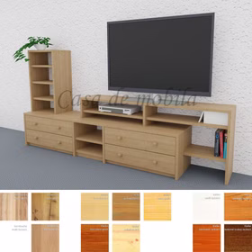 Massivholz Fernsehschrank mit regalaufsatz CONTRA 265x130x46/33cm kiefer massiv gelaugt geölt Casa de mobila Goslar Massivholz Fernsehschrank mit regalaufsatz CONTRA 265x130x46/33cm kiefer massiv gelaugt geölt Casa de mobila Goslar