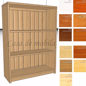 Massivholz Büroregal mit Rückwand CONTRA 89x123x33cm Kiefer massiv natur lackiert,gelaugt geölt, Kolonial Casa de mobila Goslar Massivholz Büroregal mit Rückwand CONTRA 89x123x33cm Kiefer massiv natur lackiert,gelaugt geölt, Kolonial Casa de mobila Goslar