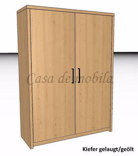 Massivholz Büroschrank Kiefer massiv gelaugt geölt 89x123x33cm CONTRA Casa de mobila Goslar