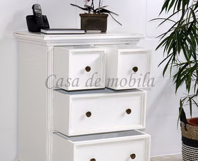 Schubladenkommode VICTORIA 62x82x39cm Landhaus Fichte massiv schrank mit schubladen VICTORIA landhaus 62x82x39cm Fichte massiv weiß Vintage bei Casa de mobila in Goslar