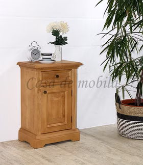 Nachtkommode 45x66x30cm VICTORIA rechts Fichte massiv Massivholz Nachtschrank mit schublade holztür rechts 45x66x30cm VICTORIA landhaus Fichte massiv natur lackiert Casa de mobila Goslar