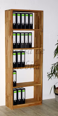Massivholz ordnerregale holz regal Bücherregal CONTRA Eiche massiv natur geölt casademobila Goslar