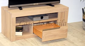 Massivholz Fernsehtisch Nach maß HORIZONT Bx45x40cm Wildeiche massiv Sonoma geölt Casa de mobila Goslar