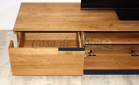 TV-Lowboard 241x35x56cm ACERRO rustikale Asteiche massiv TV-Lowboard 241x35x56cm ACERRO rustikale Asteiche massiv