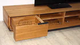 TV-Lowboard 241x35x56cm ACERRO rustikale Asteiche massiv TV-Lowboard 241x35x56cm ACERRO rustikale Asteiche massiv