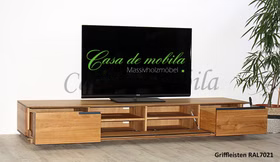 TV-Lowboard 241x35x56cm ACERRO rustikale Asteiche massiv TV-Lowboard 241x35x56cm ACERRO rustikale Asteiche massiv