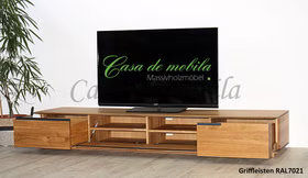 Massivholz TV-Lowboard Breit ACERRO eiche massiv natur geölt casademobila Goslar Massivholz TV-Lowboard Breit ACERRO eiche massiv natur geölt casademobila Goslar