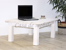 Massivholz Wohnzimmertisch rechteckig PINEA 105x44x75cm Pinie massiv weiß gebürstet Casa de mobila Goslar Massivholz Wohnzimmertisch rechteckig PINEA 105x44x75cm Pinie massiv weiß gebürstet Casa de mobila Goslar