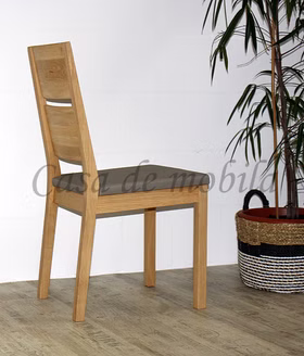 Stuhl 45x95x56cm SILENT 2 Massivholz geölt Lederpolstersitz Stuhl 45x95x56cm SILENT 2 Massivholz geölt Lederpolstersitz