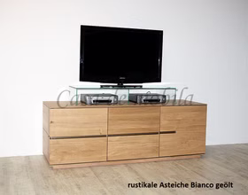 TV-Lowboard 181x64x42cm ACERRO rustikale Asteiche massiv