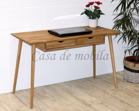 Massivholz Schreibtisch mit schubladen VERONA 120x74x55cm Eiche massiv natur geölt Casa de mobila Goslar Massivholz Schreibtisch mit schubladen VERONA 120x74x55cm Eiche massiv natur geölt Casa de mobila Goslar