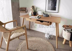 Kleine Computertisch mit schubladen VERONA 120x74x55cm Eiche massiv natur geölt Casa de mobila Goslar Kleine Computertisch mit schubladen VERONA 120x74x55cm Eiche massiv natur geölt Casa de mobila Goslar