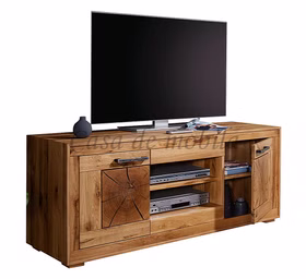 Massivholz Fernsehkommode mit Hirnholz Rustikal Wildeiche massiv geölt casademobila Goslar Massivholz Fernsehkommode mit Hirnholz Rustikal Wildeiche massiv geölt casademobila Goslar