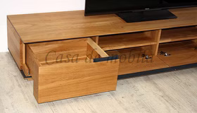 TV-Lowboard 241x35x42cm ACERRO rustikale Asteiche massiv TV-Lowboard 241x35x42cm ACERRO rustikale Asteiche massiv