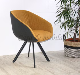 Schalenstuhl 63x83x59cm 18HUNDERT Q2 ocean41 Colorado anthrazit Gestell schwarzgrau