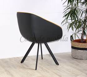 Schalenstuhl 63x83x59cm 18HUNDERT Q2 ocean41 Colorado anthrazit Gestell schwarzgrau