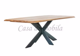 massivholz Tisch PLATON Eiche Wildeiche massiv geölt industrial look casademobila goslar