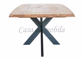 Esszimmer tisch holz PLATON Eiche Wildeiche massiv geölt industrial look casademobila goslar