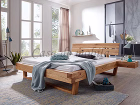Nachtkonsole hängend 45x14x33cm Wildeiche massiv geölt Nachttische hängend mit schublade BE-0572 Wildeiche massiv natur geölt Casa de mobila Goslar