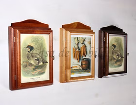 Schlüsselkasten 20x30x6cm DECOR Pappel massiv kirschbaumfarben lackiert