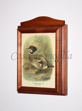 Schlüsselkasten 20x30x6cm DECOR Pappel massiv kirschbaumfarben lackiert Schlüsselkasten 20x30x6cm DECOR Pappel massiv kirschbaumfarben lackiert
