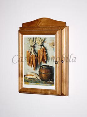 Schlüsselkasten 20x30x6cm DECOR Pappel massiv honigfarben lackiert Schlüsselkasten 20x30x6cm DECOR Pappel massiv honigfarben lackiert