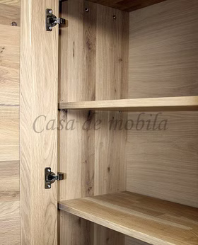 Schrank innen 71x203x40cm HORIZONT Wildeiche massiv Bianco geölt links Casa de mobila Goslar Schrank innen 71x203x40cm HORIZONT Wildeiche massiv Bianco geölt links Casa de mobila Goslar