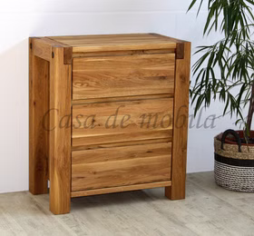Anrichte balkenholz 3 schubladen WOODSTOCK unikat eichenholz natur geölt Massivholz Anrichte mit schubladen WOODSTOCK unikat Eiche Wildeiche massiv natur geölt Casa de mobila Goslar