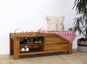 TV-Lowboard 139x50x45cm WOODSTOCK Jonas Wildeiche geölt holz sitzbank Flurbank unikat WOODSTOCK Wildeiche massiv geölt casademobila