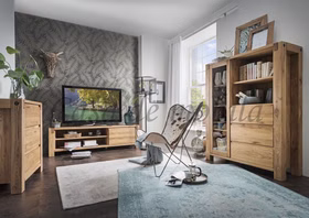 TV-Lowboard 139x50x45cm WOODSTOCK Jonas Wildeiche geölt Anbauwand TV-kommode WOODSTOCK Jonas Rustikale Wildeiche massiv geölt casa de mobila Goslar