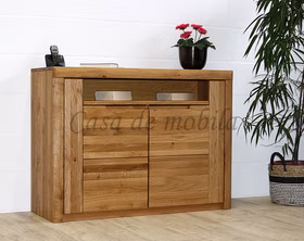 Massivholz Sideboard 2türig HORIZONT 128x94x45cm Wildeiche massiv natur geölt Casa de mobila Goslar Massivholz Sideboard 2türig HORIZONT 128x94x45cm Wildeiche massiv natur geölt Casa de mobila Goslar