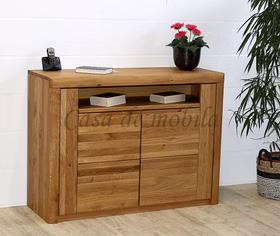 Massivholz Kommode mit fach 2türig HORIZONT 128x94x45cm Wildeiche massiv natur geölt Casa de mobila Goslar Massivholz Kommode mit fach 2türig HORIZONT 128x94x45cm Wildeiche massiv natur geölt Casa de mobila Goslar