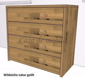Schubladenkommode CONTRA 89x84x46cm wildeiche massiv natur geölt Massivholz Schubladenkommode CONTRA 89x84x46cm wildeiche massiv natur geölt Casa de mobila Goslar