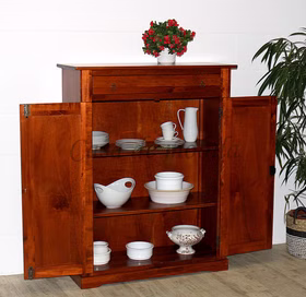 Massivholz Geschirrschrank TOSCANA 105x134x42cm pappel massiv kirschfarben lackiert Casa de mobila Goslar Massivholz Geschirrschrank TOSCANA 105x134x42cm pappel massiv kirschfarben lackiert Casa de mobila Goslar