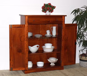 Massivholz Geschirrschrank TOSCANA 105x134x42cm pappel massiv kirschbaumfarben lackiert Casa de mobila Goslar Massivholz Geschirrschrank TOSCANA 105x134x42cm pappel massiv kirschbaumfarben lackiert Casa de mobila Goslar