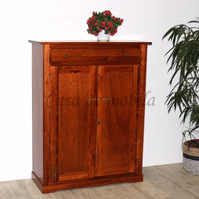 Massivholz Wäscheschrank TOSCANA 105x134x42cm pappel massiv kirschfarben lackiert Casa de mobila Goslar Massivholz Wäscheschrank TOSCANA 105x134x42cm pappel massiv kirschfarben lackiert Casa de mobila Goslar