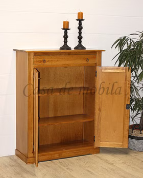 Massivholz Wäscheschrank 105x134x42cm TOSCANA Pappel massiv honigfarben lackiert Casa de mobila Goslar