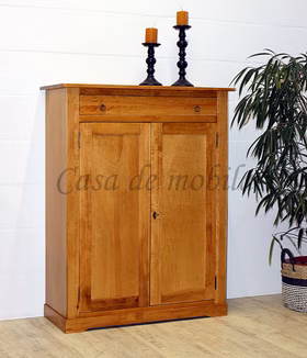 Massivholz Vertiko 105x134x42cm TOSCANA Pappel massiv honigfarben lackiert Casa de mobila Goslar