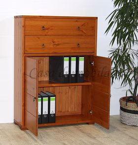 Massivholz Aktenschrank Vertiko kiefer massiv kirschbaumfarbe kirsch CONTRA casademobila Massivholz Aktenschrank Vertiko kiefer massiv kirschbaumfarbe kirsch CONTRA casademobila