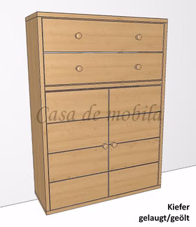 Highboard Vertiko Büroschrank schmal Kiefer massiv gelaugt geölt CONTRA casademobila Highboard Vertiko Büroschrank schmal Kiefer massiv gelaugt geölt CONTRA casademobila