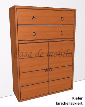 Massivholz Highboard Vertiko kiefer massiv kirschfarben Bernstein CONTRA casademobila Massivholz Highboard Vertiko kiefer massiv kirschfarben Bernstein CONTRA casademobila