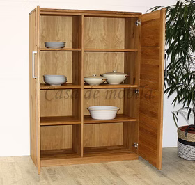 Massivholz Küchenschrank 102x143x40cm PALERMO Wildeiche massiv natur geölt Casa de mobila Goslar Massivholz Küchenschrank 102x143x40cm PALERMO Wildeiche massiv natur geölt Casa de mobila Goslar