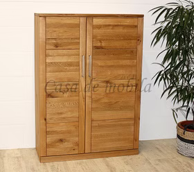 Massivholz Wäscheschrank 102x143x40cm PALERMO Wildeiche massiv natur geölt Casa de mobila Goslar Massivholz Wäscheschrank 102x143x40cm PALERMO Wildeiche massiv natur geölt Casa de mobila Goslar