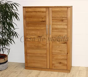 Highboard 2türig 102x143x40cm PALERMO Wildeiche massiv geölt Esszimmer-schrank PALERMO 102x143x40cm 2türig Wildeiche massiv natur geölt Casa de mobila Goslar