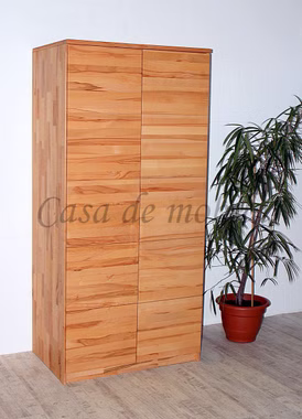 Massivholz Flurschrank 94x197x61cm Stuttgart 2türig Kernbuche massiv natur geölt Casa de mobila Goslar