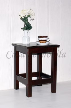 Massivholz Beistelltisch ANTON 34x46x34cm Kernbuche buche massiv dunkelbraun kolonial lackiert Casa de mobila Goslar