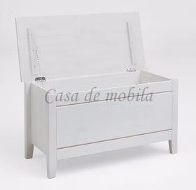 Massivholz Sitztruhe 86x47x38cm EVA Kiefer massiv weiß lasiert Casa de mobila Goslar Massivholz Sitztruhe 86x47x38cm EVA Kiefer massiv weiß lasiert Casa de mobila Goslar